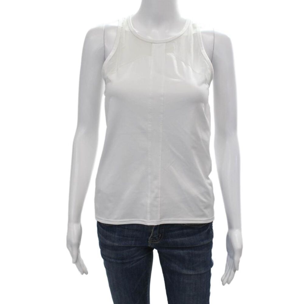 InPhorm Womens Basic Sleeveless White Tank Size S